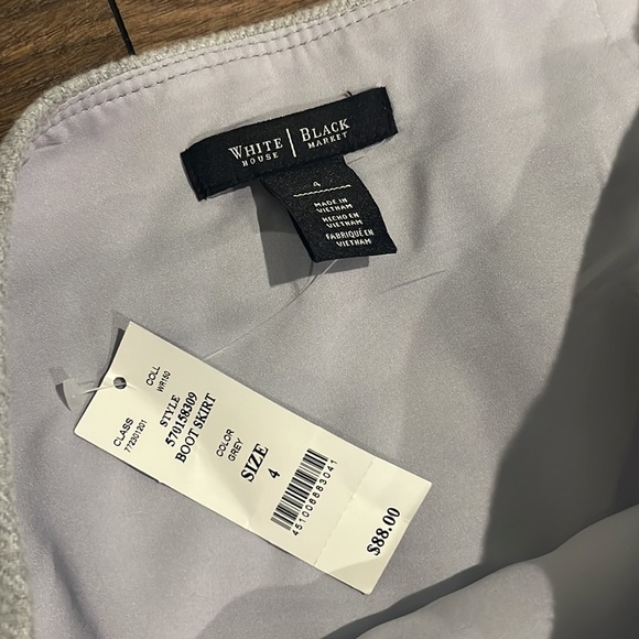 NWT White House black market boot skirt gray size 4 - Picture 8 of 8